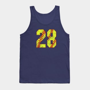 Fastpitch Softball Number 28 #28 Softball Shirt Jersey Uniform Favorite Player Biggest Fan Tank Top